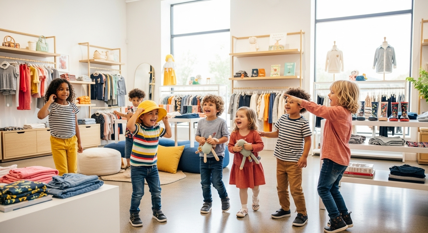 Happy children playing together